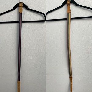 2 Belts: One Vintage Gant Striped Woven Belt & One Unbranded Striped Woven Belt